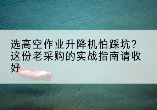 沂源高空作业升降机厂家推荐-选高空作业升降机怕踩坑？这份老采购的实战指南请收好
